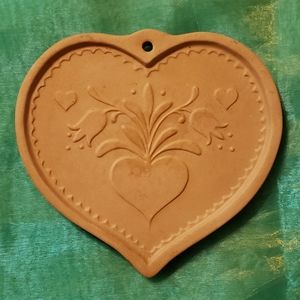 Brown Bag Cookie Art Mold Heart Hill Design 1986